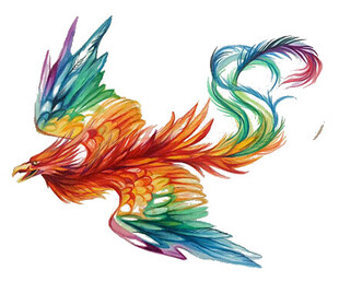 五彩斑斓的梦幻凤凰
