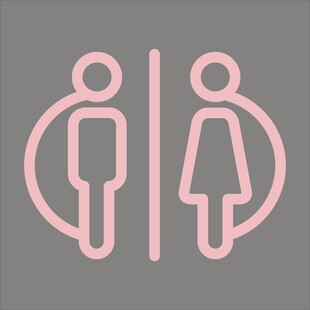 男女卫生间标识
