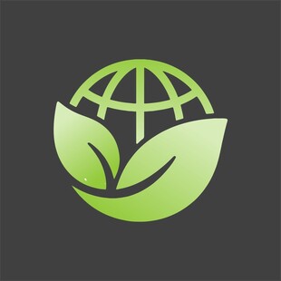 绿色地球与叶片环保标志