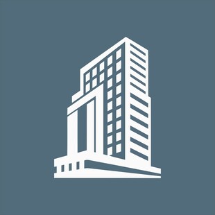 简约风格高楼建筑图标