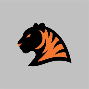 老虎头像标志设计