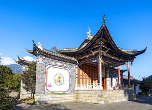 中式古建门楼 