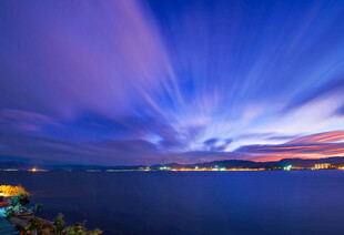 梦幻海滨夜景 