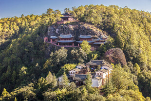 山中古建筑群俯瞰图