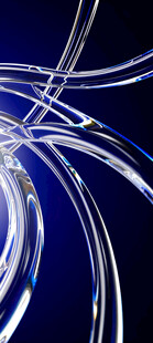 蓝色线条交织抽象图案