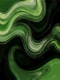 绿色流体艺术抽象图案