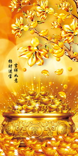 招财进宝 财富 富贵 黄金叶 