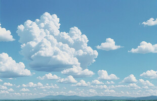 蓝天白云美景