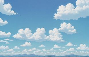 蓝天白云美景