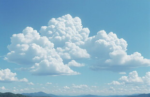 蓝天白云美景
