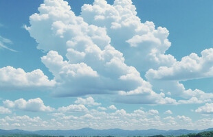 蓝天白云下的壮阔景致