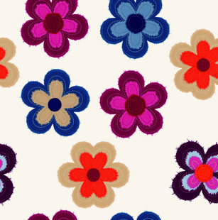 多彩花卉图案
