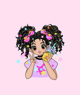 卷发女孩吃汉堡超可爱