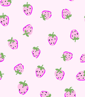 草莓图案背景清新可爱风