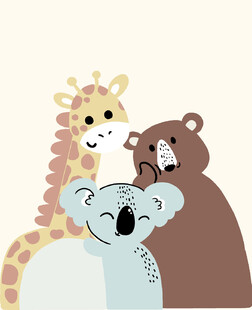 可爱动物们的温馨互动