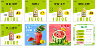 果汁包装设计模板展示油柑汁