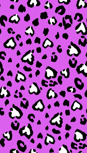 紫色豹纹心形图案背景