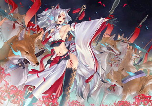 古风奇幻少女战斗形象