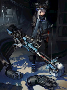 科幻风机械少女与武器