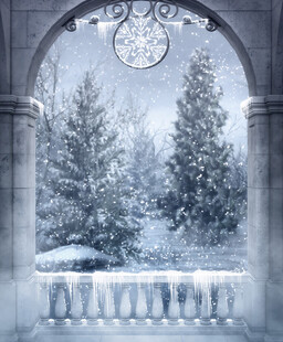 冬日拱门雪景