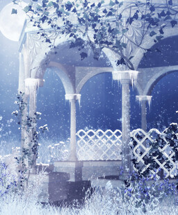 梦幻蓝调花园拱门景观