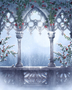 梦幻哥特风阳台花卉景观