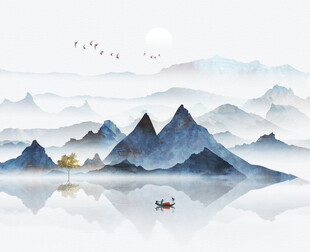 水墨山水意境图