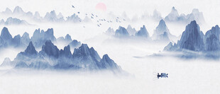 水墨山水间的诗意景致