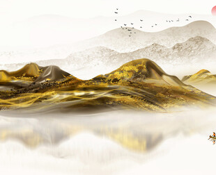 水墨山水间的诗意景致