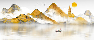 水墨山水意境图