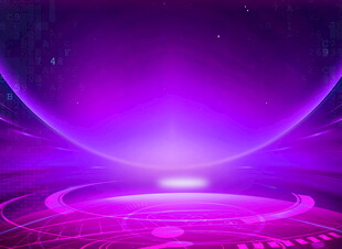 梦幻紫色科技感宇宙场景