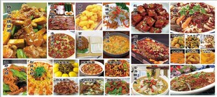 多样美食拼盘展示饭店菜品灯箱
