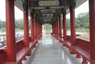 湛江中式长廊古建筑景观