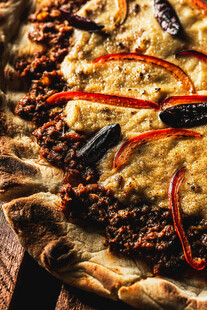 美味香肠披萨特写