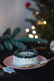 圣诞主题蓝莓芝士蛋糕