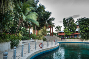 热带风情泳池畔景观