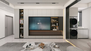 现代简约风客厅电视背景墙