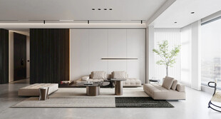 现代简约风客厅室内场景