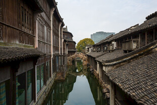 乌镇中国风江南水乡古街水道