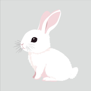 可爱小白兔插画