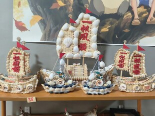 精美帆船模型摆件展示