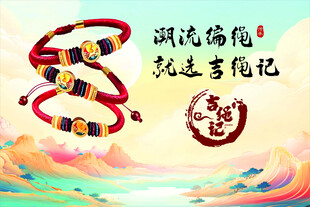 潮流编绳 国潮海报