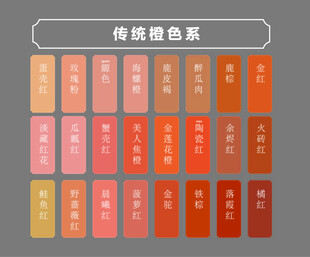 传统色系表展示