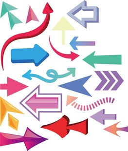 多彩多样箭头图案集合