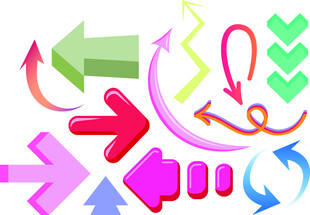 多彩箭头图案集合