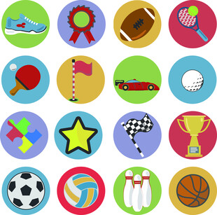 多彩运动图标集合