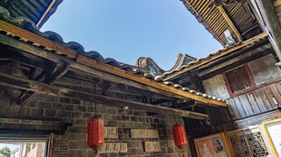 古雅中式屋顶建筑景观