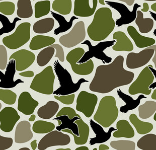 迷彩图案中的飞鸟元素