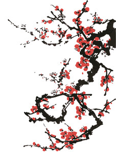 红梅傲雪图