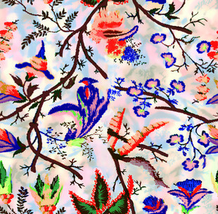 多彩花卉枝叶图案纹理